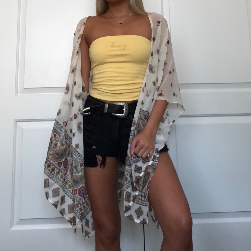 Sheer Paisley Kimono